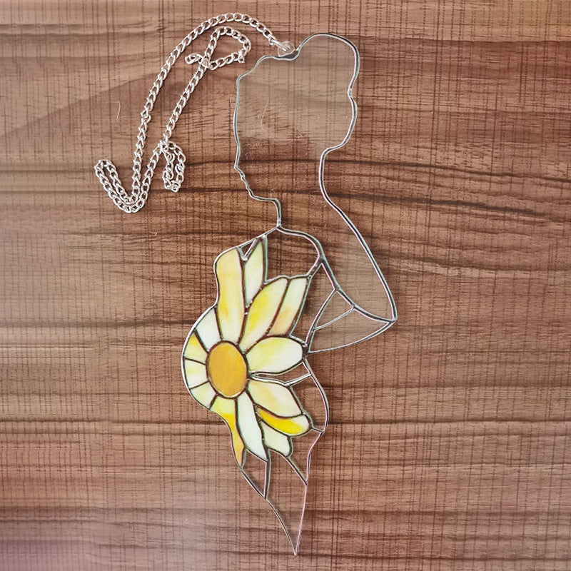 Acrylic Pregnancy Mother Stained Glass Window Ornament