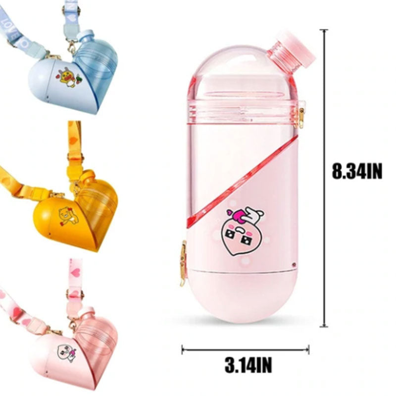 Large Capacity Portable Heart Shaped Water Bottle Suitable for Kids