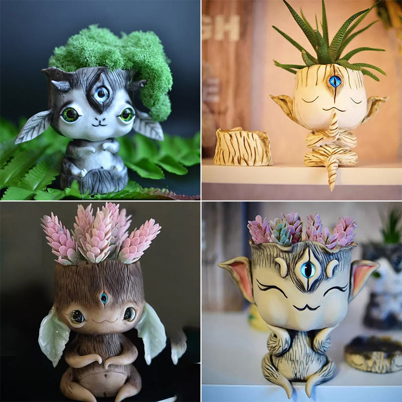 Cute Succulent Planter and Tiny Air Plant Holder Snails