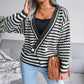 Design Striped Long-sleeved Sweater