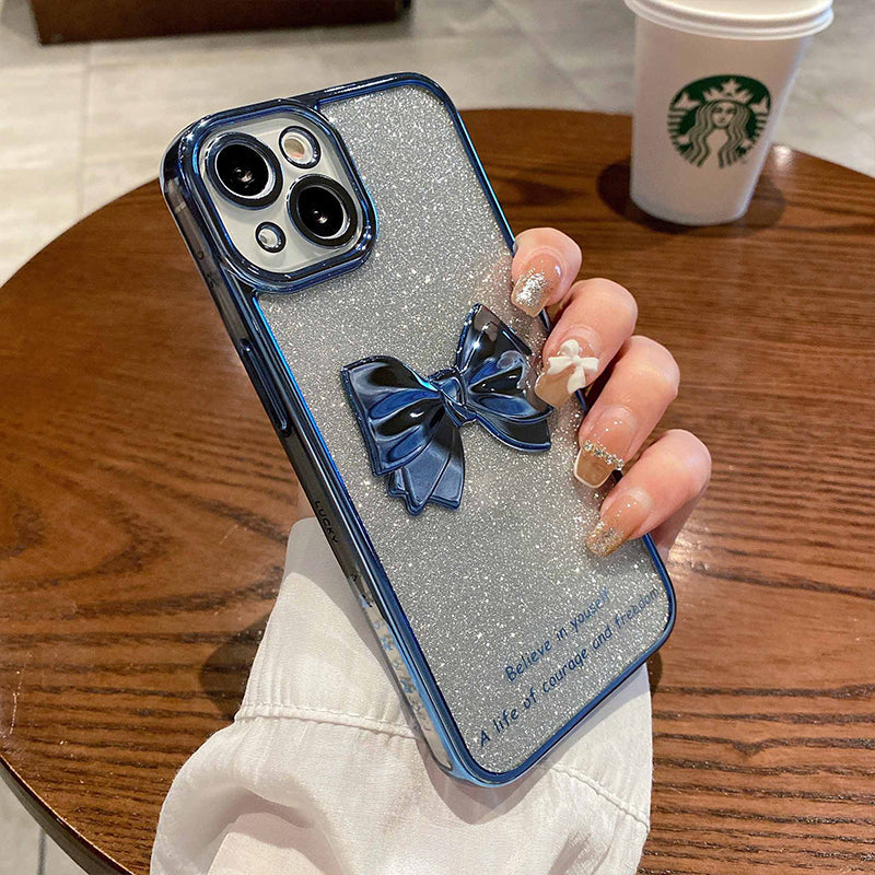 Electroplating Three-dimensional Bow Mobile Phone Case