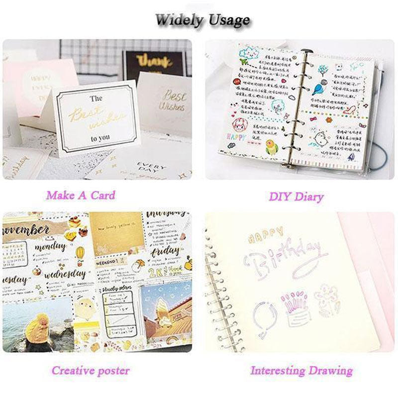 Gift Card Writing & Drawing Double Line Outline Pen---- 8 Colors