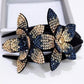 Rhinestone Double Flower Hair Clip