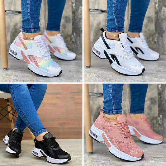 50% OFF TODAY ONLY - Women's Platform Sneakers Lace Up With Colors