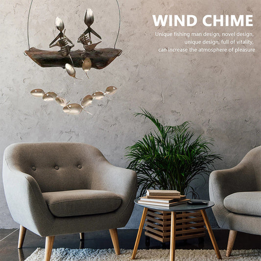 Fishing Man Spoon Wind