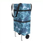 Folding Shopping Bag Collapsible Trolley Bags with Wheels
