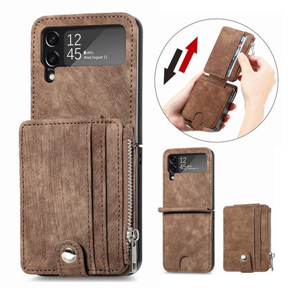 Suitable For Samsung z flip3/4 Wallet Phone Case With Card Holder