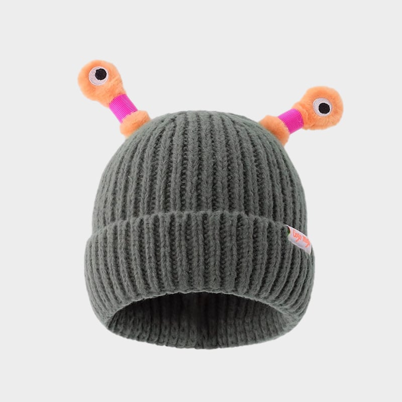 🔥Winter Parent-Child Cute Glowing Little Monster Knit Hat/Cute glowing little monster knitted hat