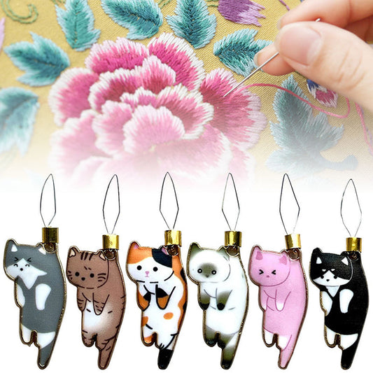 Tegneserie Katt Nål Tråder/Mini cartoon kitten manual threading artifact