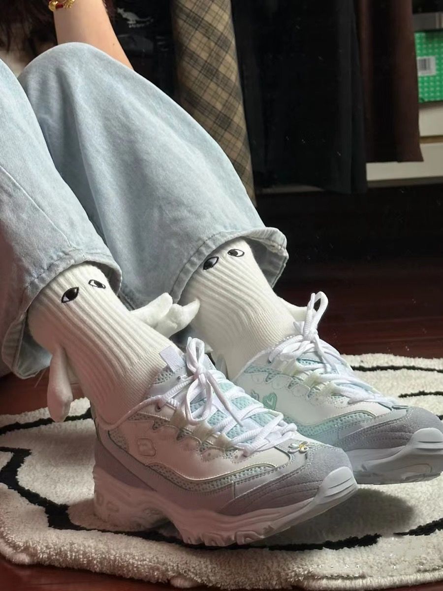 Magnetic Suction Hand Couple Socks Cartoon Cute Breathable Comfortable Socks Women Holding Hands Socks