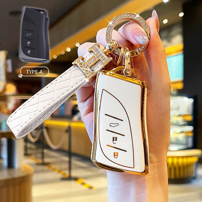 Lexus Car Key Case Rhinestones Keychain
