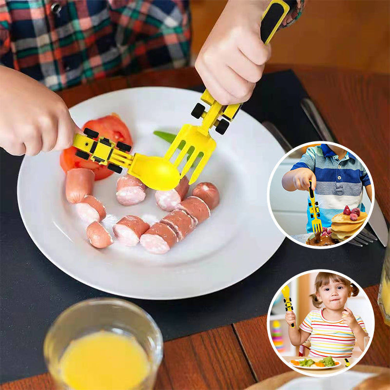Kreatives Essbesteckset für Kinder/Bulldozer children's tableware