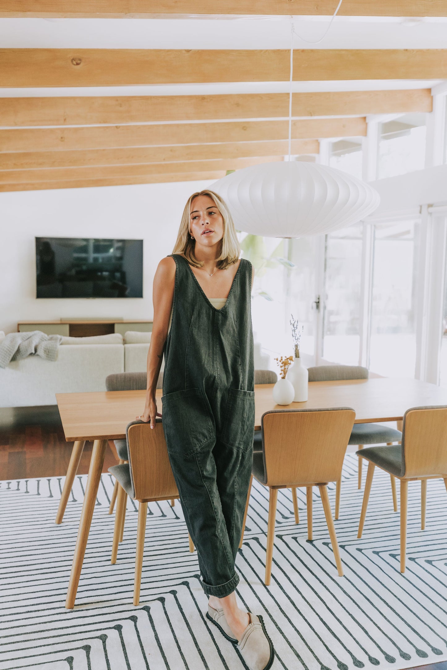 High Roller Denim Jumpsuit With Pockets