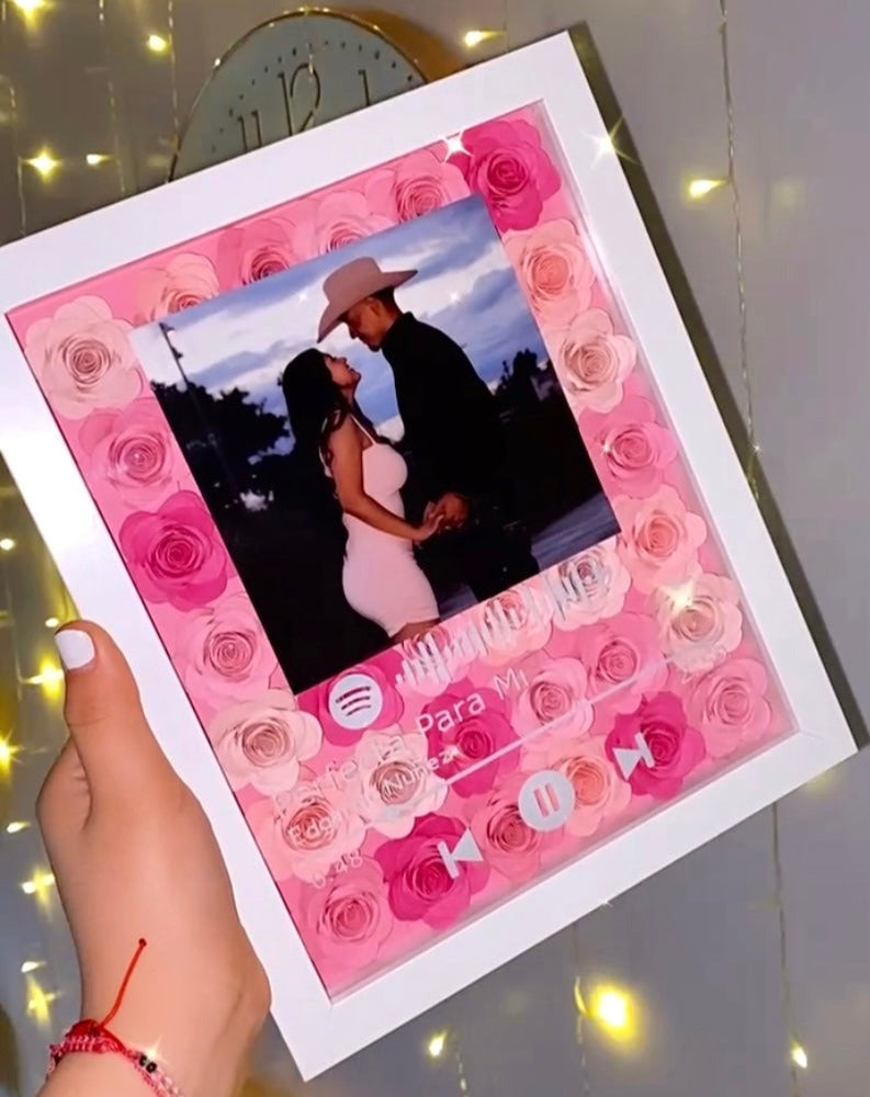 Personalized DIY Song Name Rose Photo Frame