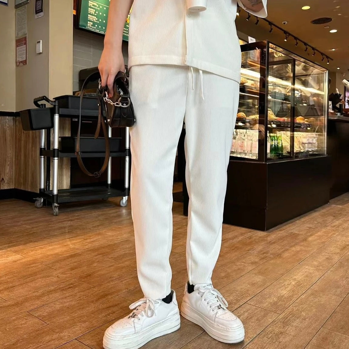 Men's Shirt Casual StripeTwo-Pieces Suit