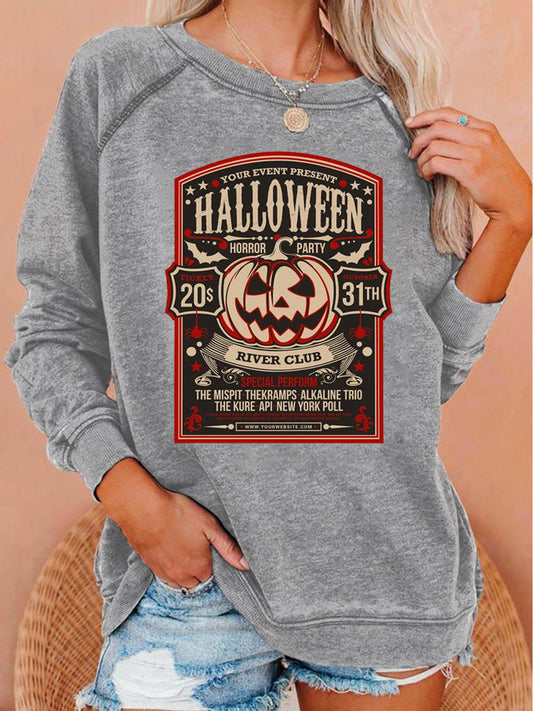 Halloween Horror Pumpkin-Lenght Sleeve Shirt