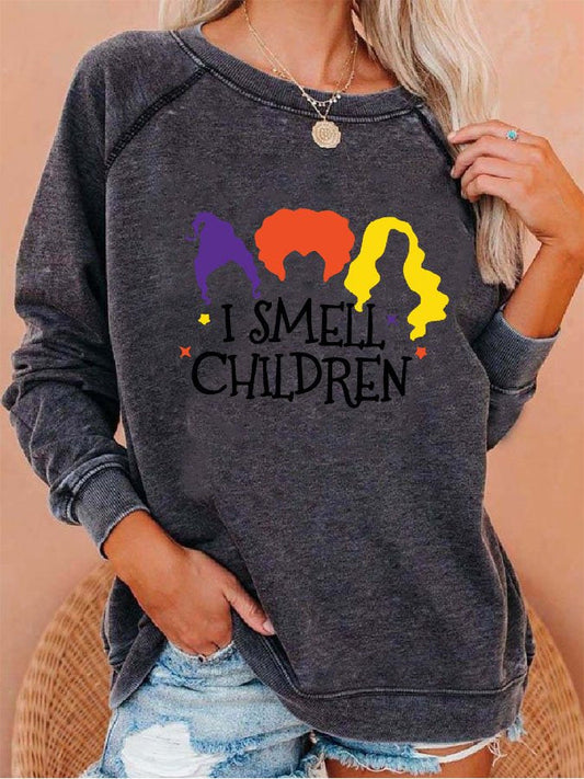 I SMELL CHILDREN(GREY)-Lenght Sleeve Shirt