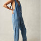 High Roller Denim Jumpsuit With Pockets