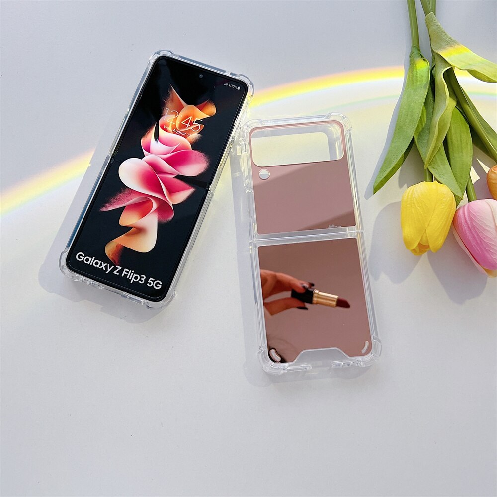 Cute Mirror Case For Z Flip