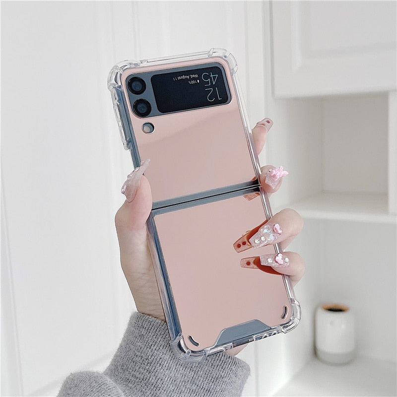 Cute Mirror Case For Z Flip