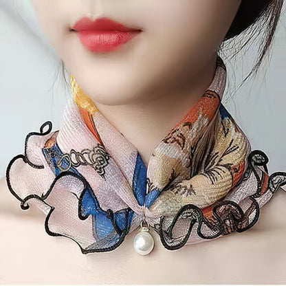 Pearl Mesh Pullover Small Scarf