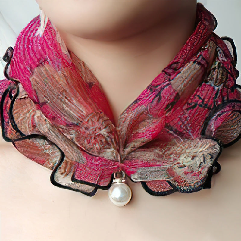 Pearl Mesh Pullover Small Scarf