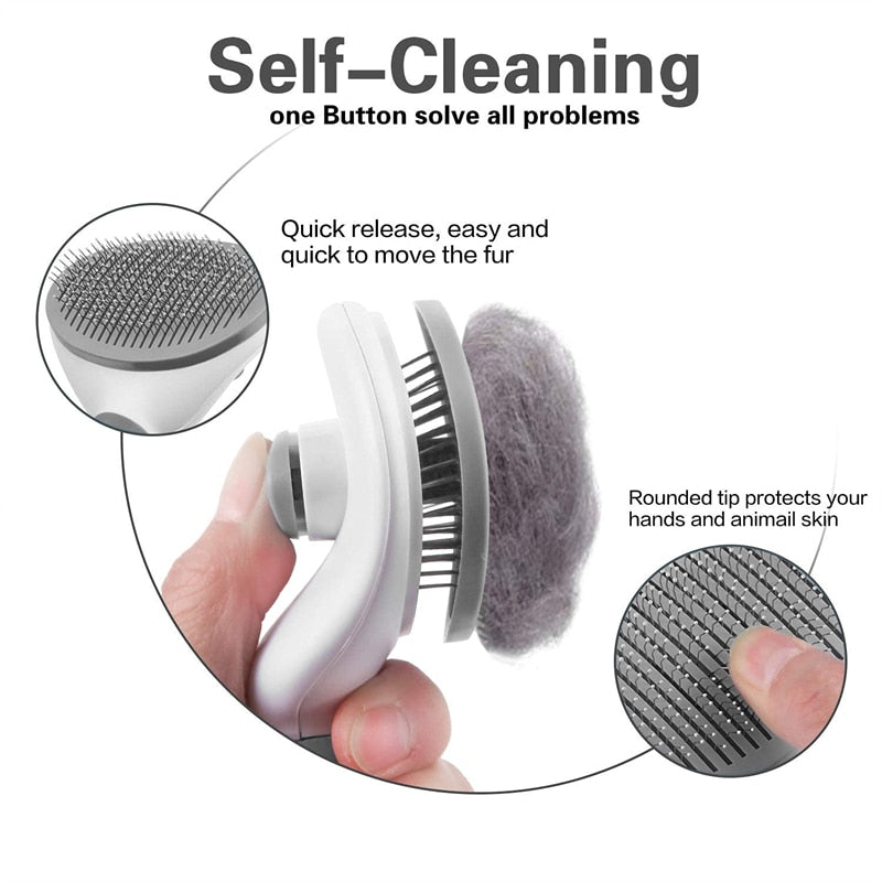 Self-Cleaning Brush For Cats And Dogs
