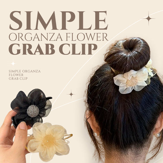Simple Organza Flower Grab Clip