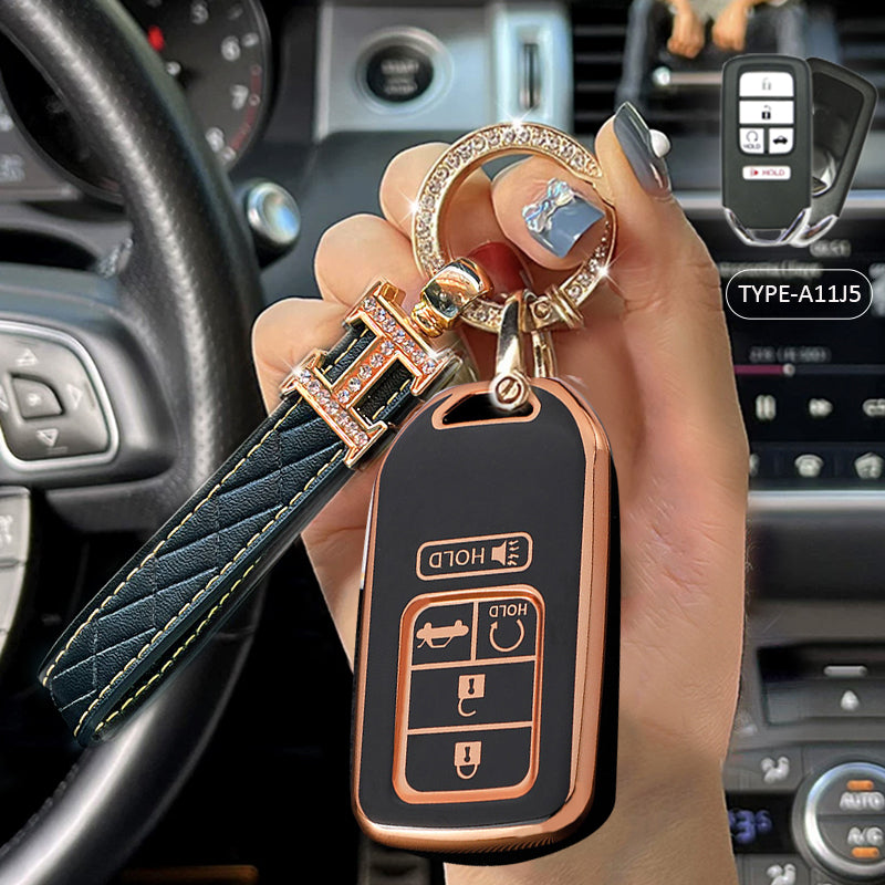 Honda Car Key Case Rhinestones Keychain