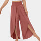 High Waisted Split Wide Leg Quick Dry Casual Pants