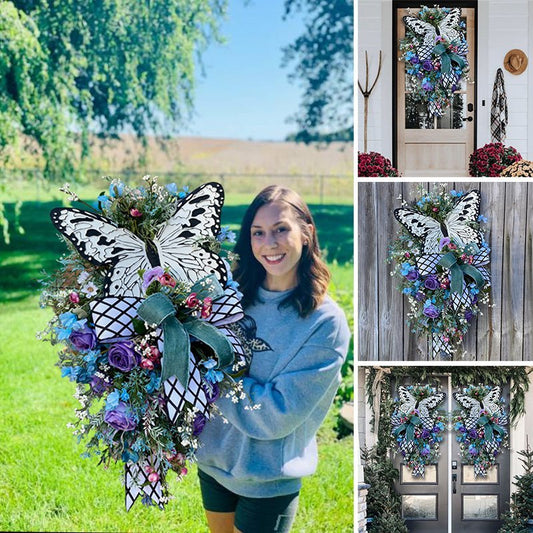 Spring Front Door Swag-Rustic Home Decor