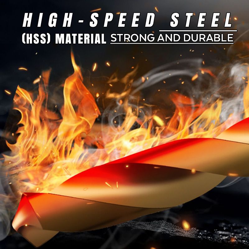 Titanium-Plated High-Speed Steel Drill Bit Set (Multiple Sets Of Specifications)