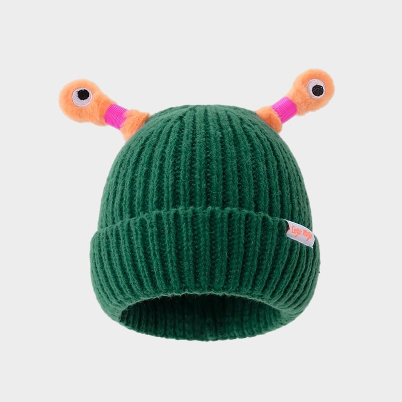 🔥Winter Parent-Child Cute Glowing Little Monster Knit Hat/Cute glowing little monster knitted hat