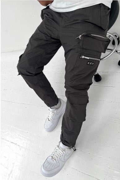 🔥Cargohose mit großen Taschen und Reißverschluss/🔥Large pocket zipper overalls