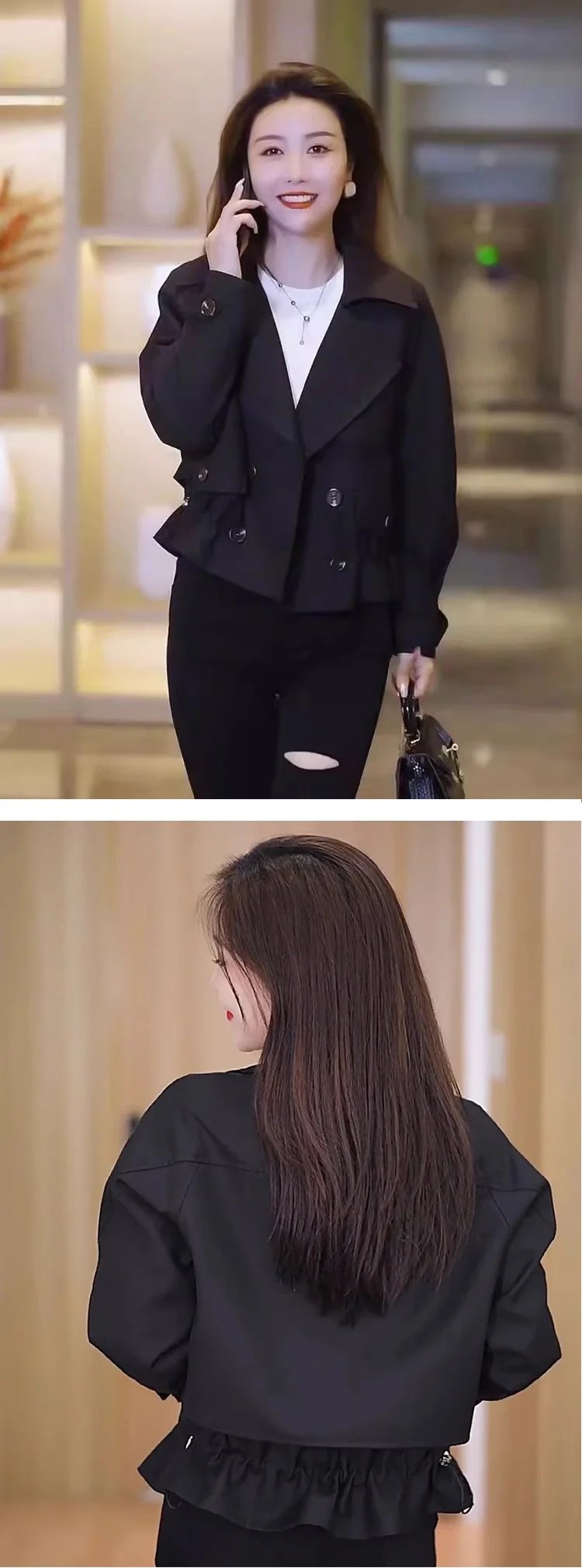 Spring And Autumn Casual Coat Loose Trench Coat