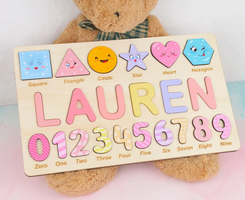 Personalized Algebraic Wooden Name Puzzle