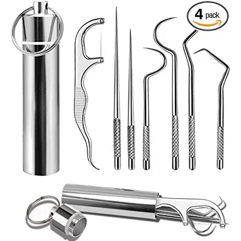🔥Hot Sale - Stainless Steel Toothpick Set 7pcs(🔥BUY 1 GET 2 FREE)