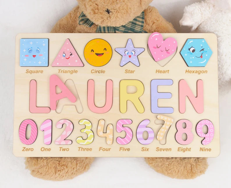 Personalized Algebraic Wooden Name Puzzle