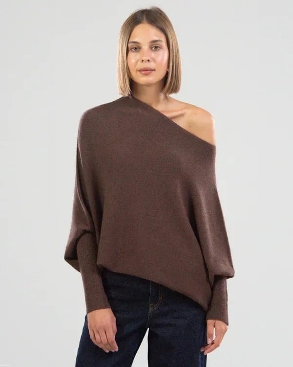 Asymmetrisch drapierter Pullover🎉/Ladies shawl