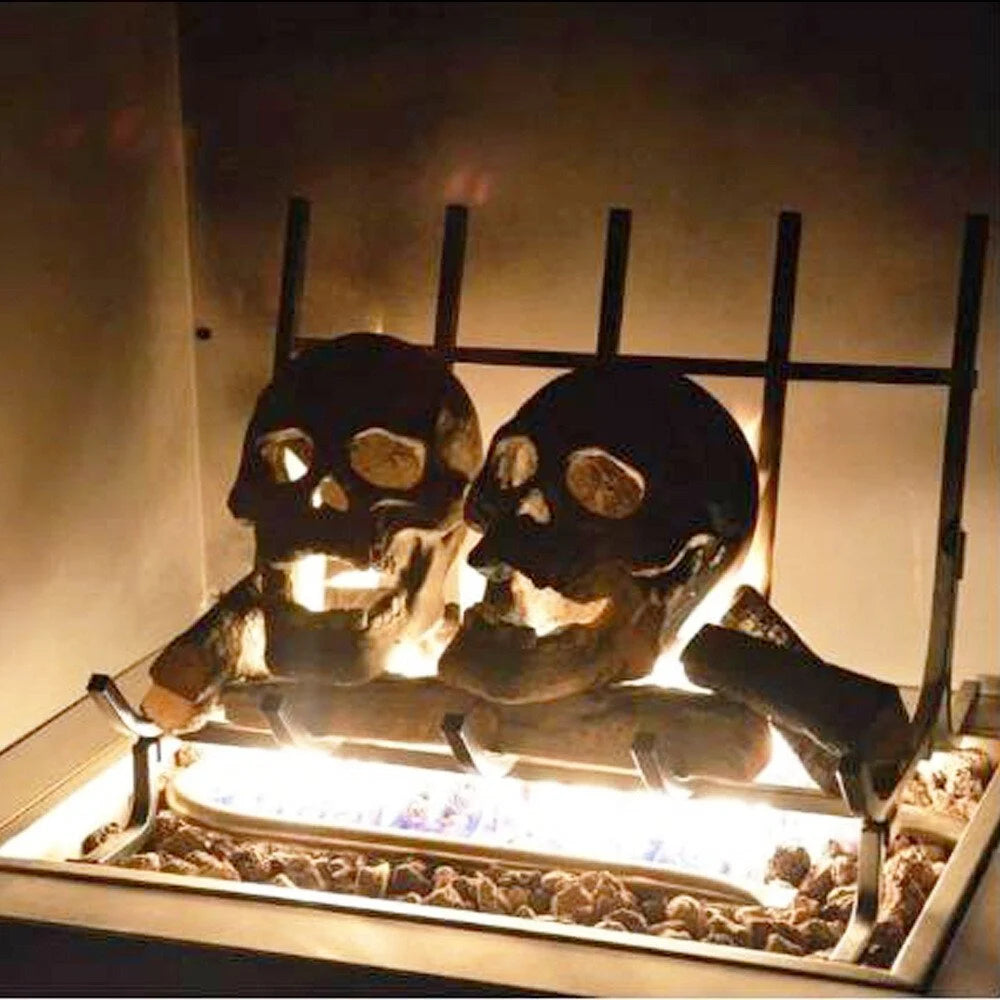 🔥Halloween Cool Human Skull Fire Pit💀