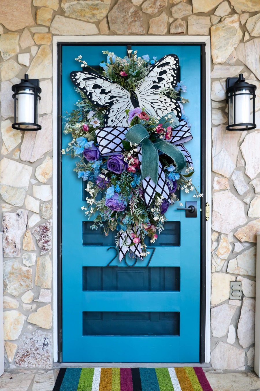 Spring Front Door Swag-Rustic Home Decor