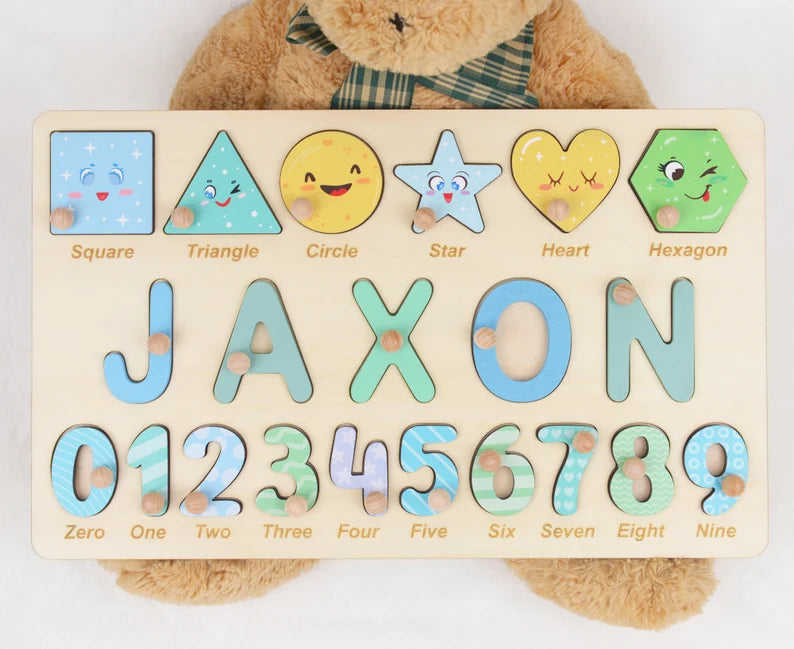Personalized Algebraic Wooden Name Puzzle