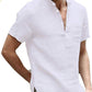 Men's Linen Short Sleeve Casual T-Shirt