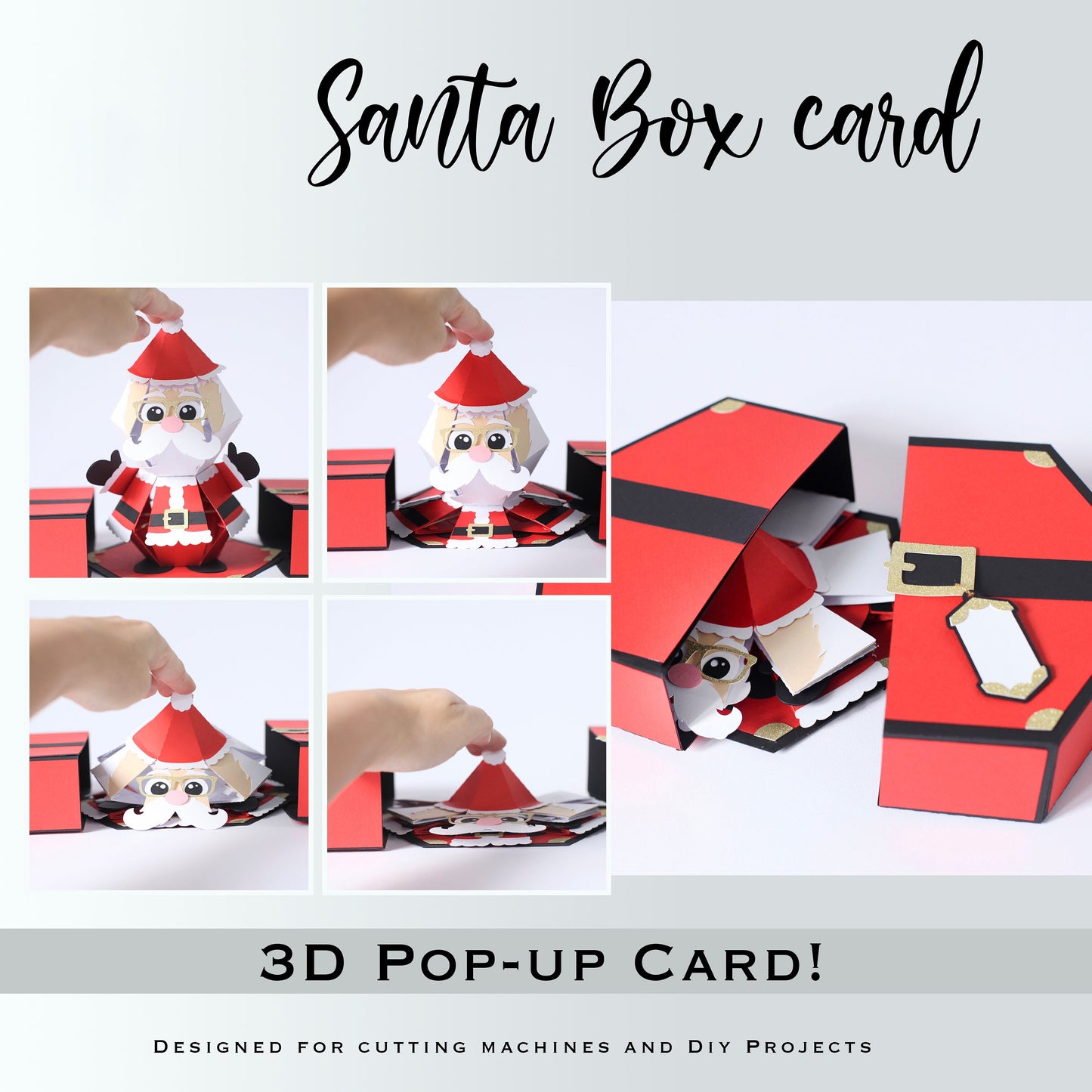 🥳3D-Popup-Boxkarte „Weihnachtsmann-Streich“🎁/🥳Santa Claus Prank 3D Pop Up Cards🎁