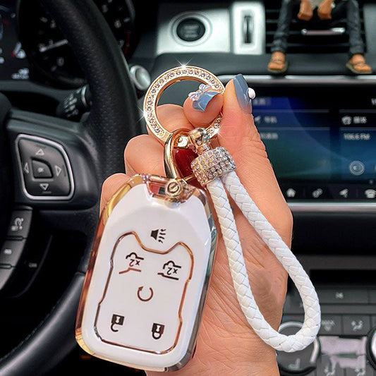 GMC Car Key Case Rhinestones Keychain