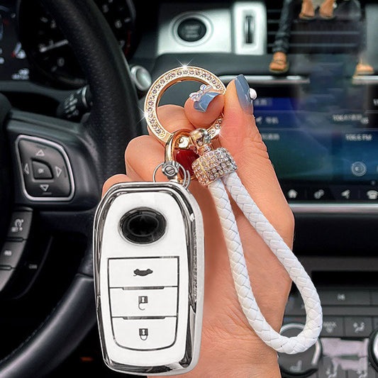Toyota Car Key Case Rhinestones Keychain
