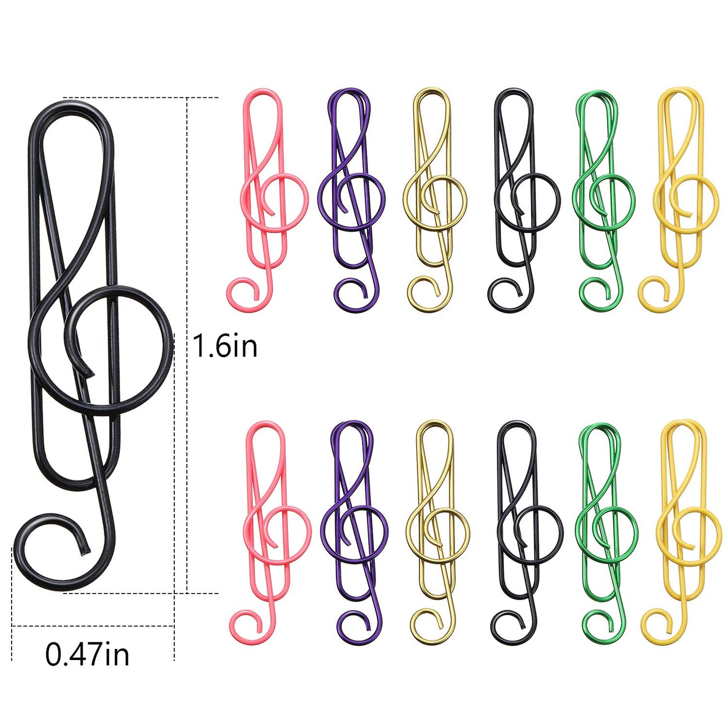 🎵Music Multicoloured Metal Paper Clips(100 PCS)