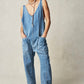 High Roller Denim Jumpsuit With Pockets
