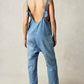 High Roller Denim Jumpsuit With Pockets