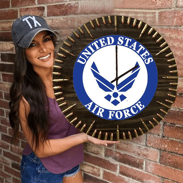 💥Handmade Patriotic Flag Bullet Clock